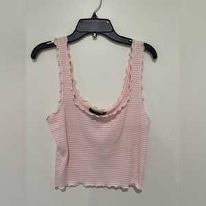 Forever 21 Pink Ruffle Top size medium